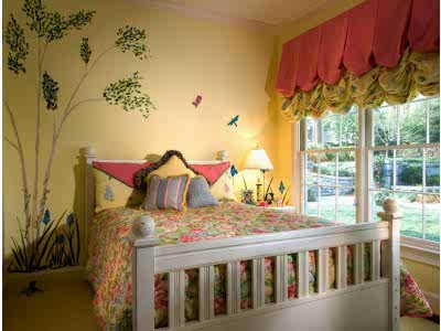 Австрийские шторы в детской комнате фото в интерьере пример 259