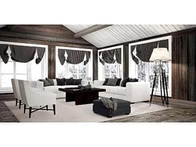 Английские лондонские шторы фото в интерьере пример 238