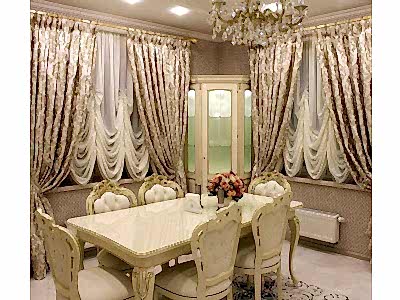 Австрийские шторы в коттедже фото в интерьере пример 362