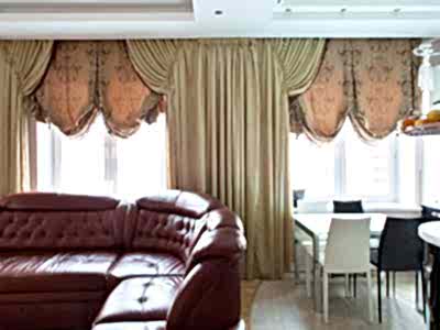 Английские лондонские шторы фото в интерьере пример 357