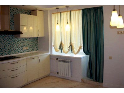 Австрийские шторы на кухне фото в интерьере пример 347