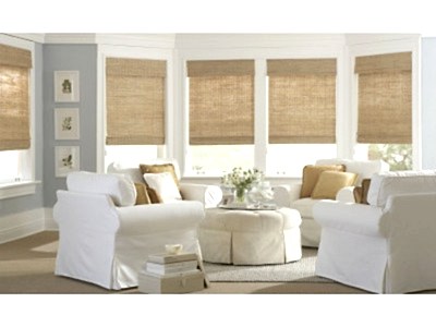 Бамбуковые шторы в гостиной фото в интерьере пример 1678