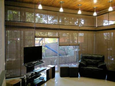 Бамбуковые шторы в коттедже фото в интерьере пример 1768