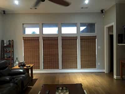 Бамбуковые шторы в коттедже фото в интерьере пример 1685