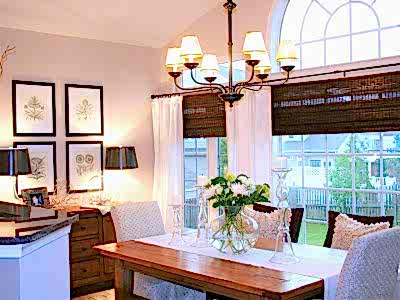 Бамбуковые шторы в коттедже фото в интерьере пример 1763