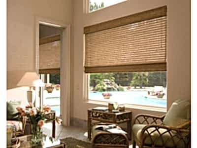 Бамбуковые шторы в коттедже фото в интерьере пример 1762