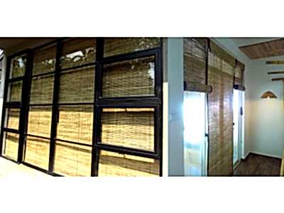 Бамбуковые шторы в коттедже фото в интерьере пример 1757