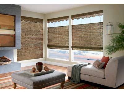 Бамбуковые шторы в коттедже фото в интерьере пример 1660