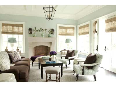 Бамбуковые шторы в гостиной фото в интерьере пример 1746