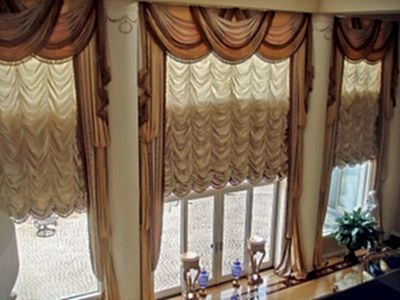 Французские шторы фото в интерьере пример 857