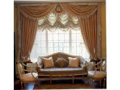 Классические шторы в гостиной фото в интерьере пример 383