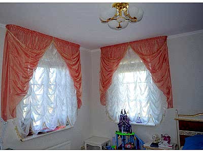 Тюлевые шторы в детской комнате фото в интерьере пример 750