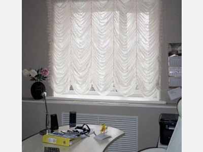 Тюлевые шторы в офисе фото в интерьере пример 748