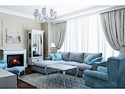 Классические шторы в гостиной фото в интерьере пример 515