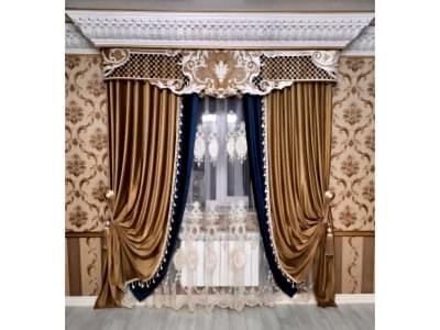 Классические шторы фото в интерьере пример 500