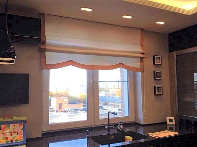 Римские шторы фото в интерьере пример 2152