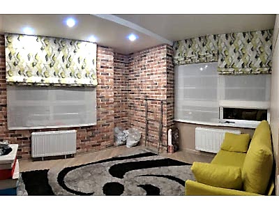 Римские шторы фото в интерьере пример 2353