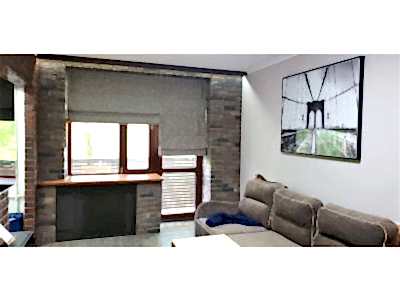 Римские шторы блэкаут фото в интерьере пример 2409