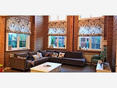 Римские шторы для частного дома фото в интерьере пример 2476