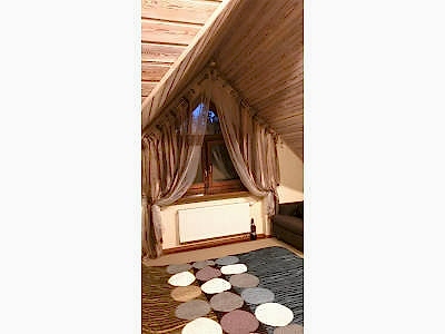 Тюлевые шторы в коттедже фото в интерьере пример 2497