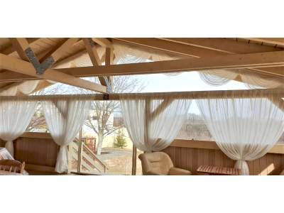 Тюлевые шторы в коттедже фото в интерьере пример 2578