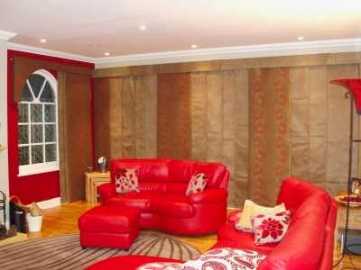 Японские шторы в гостиной фото в интерьере пример 1197