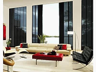 Японские шторы в гостиной фото в интерьере пример 1248