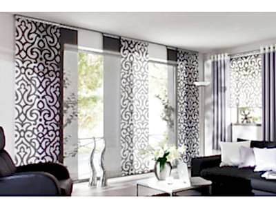 Японские шторы в гостиной фото в интерьере пример 1220